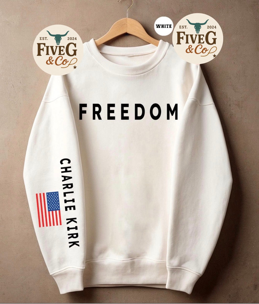 Charlie Kirk Freedom Pullover