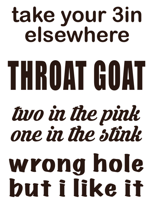 THROAT GOAT READY TO SHIP BUNDLE