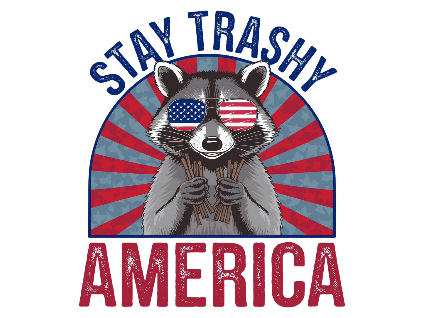 STAY TRASHY AMERICA PNG