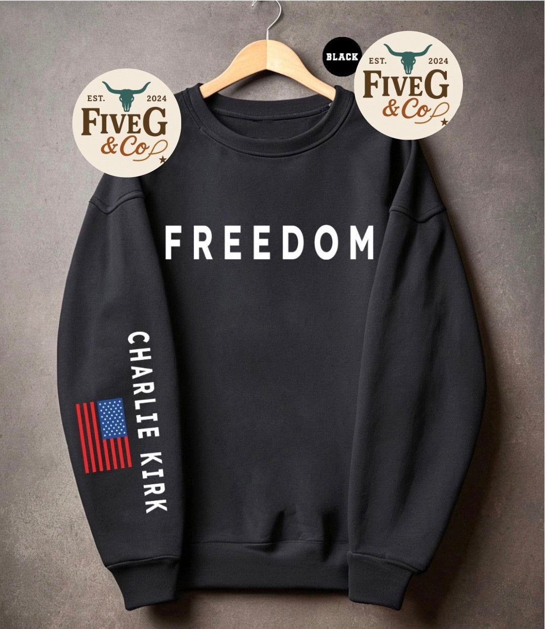 Charlie Kirk Freedom Pullover