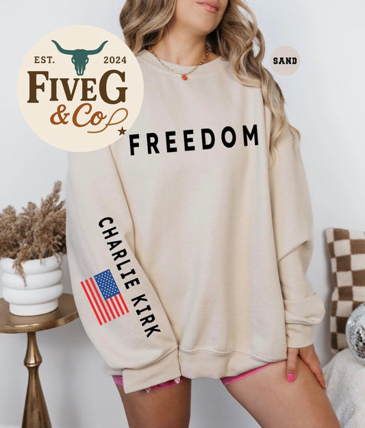 Charlie Kirk Freedom Pullover