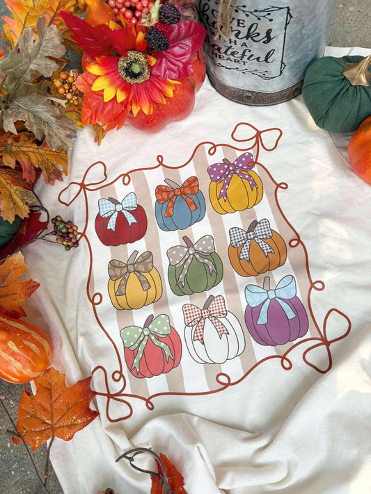 Designed Bow Pumpkin Tee